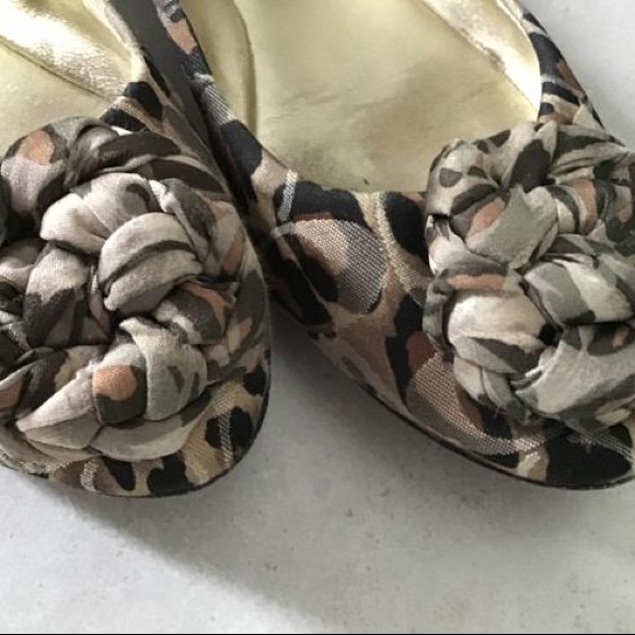 Coach / EUC Mimsy Ballerina Flats  Ocelot Print Multi Neutral Tones Size 7.5 - Picture 2 of 5